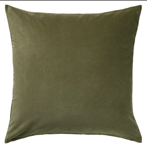 Velvety Cushion covers 2 green and 1 charcoal - Picture 3 of 3